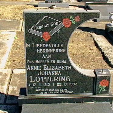 LOTTERING Annie Elizabeth Johanna 1910-1987