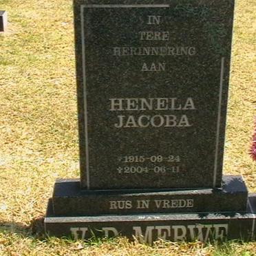 MERWE Henela Jacoba, van der 1915-2004