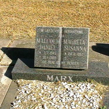 MARX Malcolm Daniël 1945-1989 &amp; Magreta Susanna 1952-