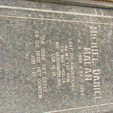 MALAN Michiel Daniel 1988-1989