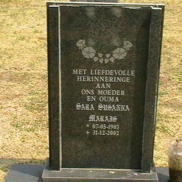 MARAIS Sara Susanna 1903-2002