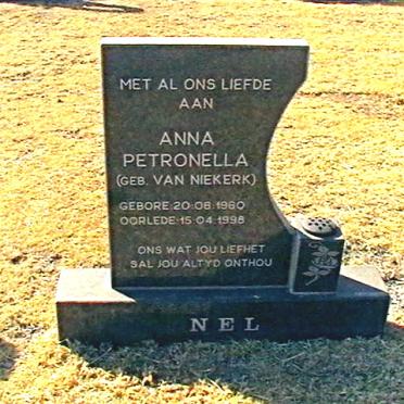 NEL Anna Petronella nee VAN NIEKERK 1960-1998