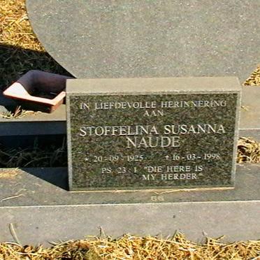 NAUDE Stoffelina Susanna 1925-1998