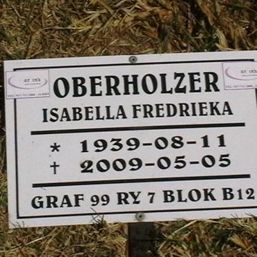 OBERHOLZER Isabella Fredrieka 1939-2009