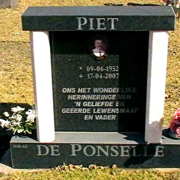 PONSETTE Piet, de 1952-2007