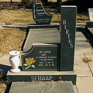 SCHAAP Bertus 1961-1986