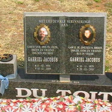 TOIT Gabriel Jacobus, du 1955-2009 :: DU TOIT Gabriel Jacobus 1979-2010