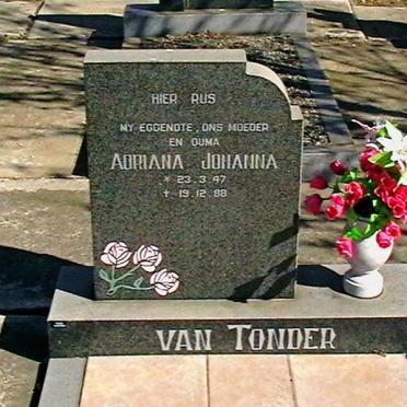 TONDER Adriana Johanna, van 1947-1988