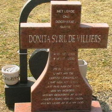 VILLIERS Donita Sybil, de 2002-2002
