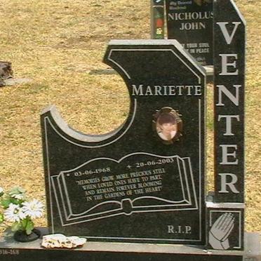 VENTER Mariette 1968-2003
