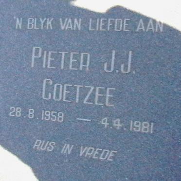 COETZEE Pieter J.J. 1958-1981