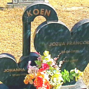 KOEN Jozua Francois 1926-1997 &amp; Johanna 1930-