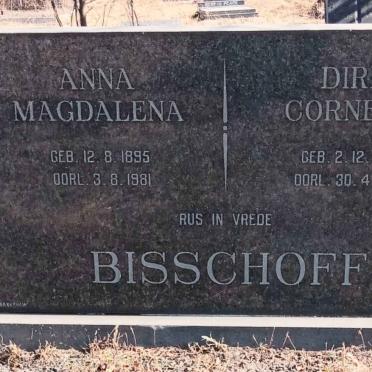 BISSCHOFF Dirk Cornelius 1894-1984 & Anna Magdalena 1895-1981