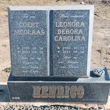 HENRICO Coert Nicolaas 1933-2003 & Leonora Debora Carolina 1935-2011