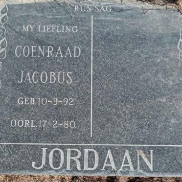 JORDAAN Coenraad Jacobus 1892-1980
