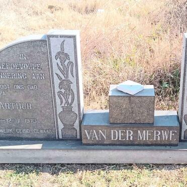 MERWE Joseph Arthur, van der 1898-1973 & Johanna Aletta KRAFT 1904-1984 