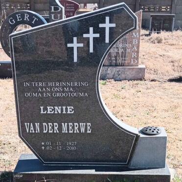 MERWE Lenie, van der 1927-2010