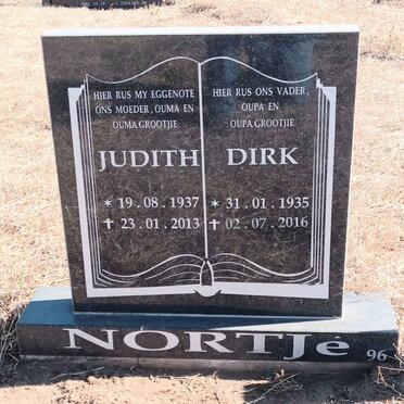 NORTJE Dirk 1935-2016 & Judith 1937-2013