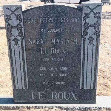 ROUX Sarah Maria H., le nee FOUCHE 1906-1968