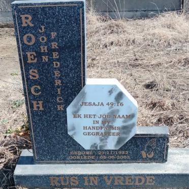 ROESCH John Frederick 1932-2003