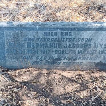 UYS Izak Hermanus Jacobus 1917-1938