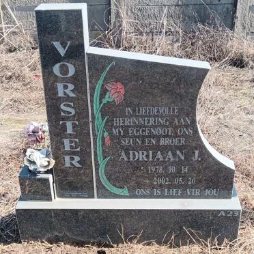 VORSTER Adriaan J. 1978-2002