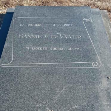 VYVER Sannie, v.d. 1917-2007