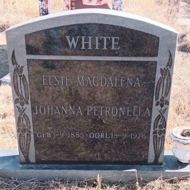 WHITE Elsie Magdalena Johanna Petronella 1885-1976