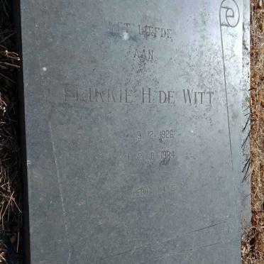 WITT Frikkie H., de 1926-1984