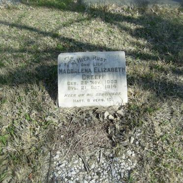 GREEFF Magdalena Elizabeth 1903-1914