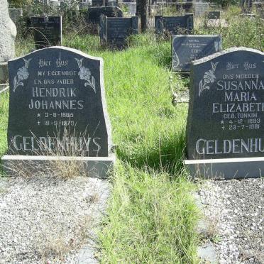 GELDENHUYS Hendrik Johannes 1885-1973 &amp; Susanna Maria Elizabeth TONKIM 1893-1981