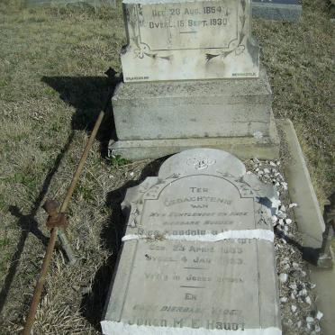 HAUPT Johan M.E. 1854-1930 &amp; Lea Magdalena THERON 1863-1923