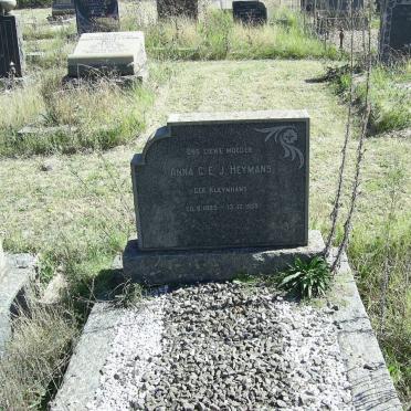 HEYMANS Anna G.E.J. nee KLEYNHANS 1895-1959