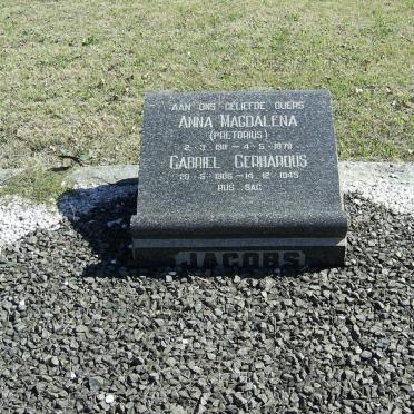 JACOBS Gabriel Gerhardus 1906-1945 &amp; Anna Magdalena PRETORIUS 1911-1978