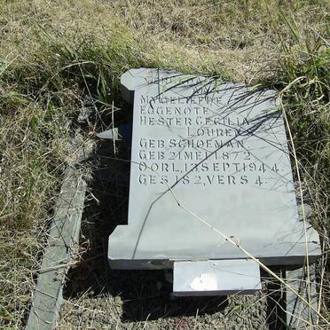 LOURENS Hester Cecilla nee SCHOEMAN 1872-1944