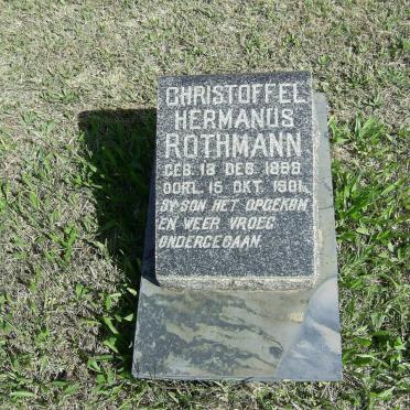 ROTHMANN Christoffel Hermanus 1888-1901