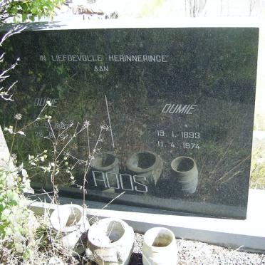 ROOS Oupie 1887-1974 &amp; Oumie 1893-1974