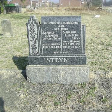STEYN Johannes Gerhardus Jurgens 1861-1930 &amp; Catharina Elizabeth MOOLMAN 1866-1947