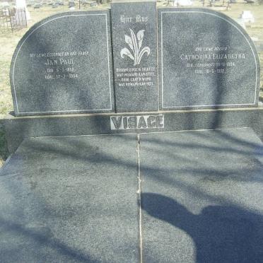 VISAGE Jan Paul 1892-1954 &amp; Cathorina Eliza ERASMUS 1894-1982