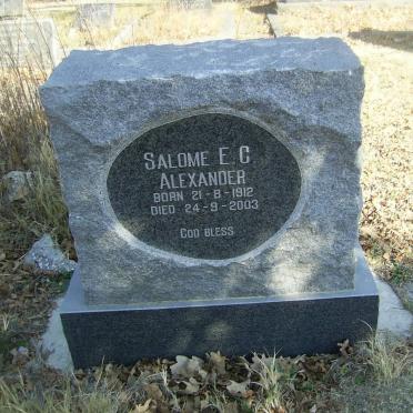 ALEXANDER Salome E.C. 1912-2003
