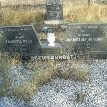 BEZUIDENHOUT Francois Roos 1898-1950 &amp; Andriesina Johanna 1905-1986