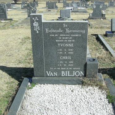 BILJON Yvonne, van 1947-1985 :: VAN BILJON Chris 1981-1985