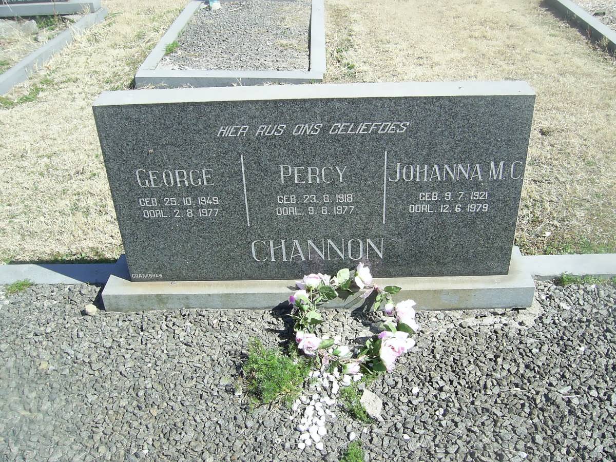 CHANNON Percy 1918-1977 & Johanna M.C. 1921-1979 :: CHANNON George 1949-1977