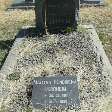 DURRHEIM Edward Carl 1918-1972 &amp; Martha Hendriena 1917-1999