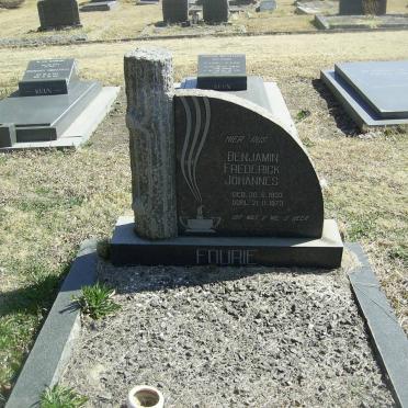 FOURIE Benjamin Frederick Johannes 1933-1973