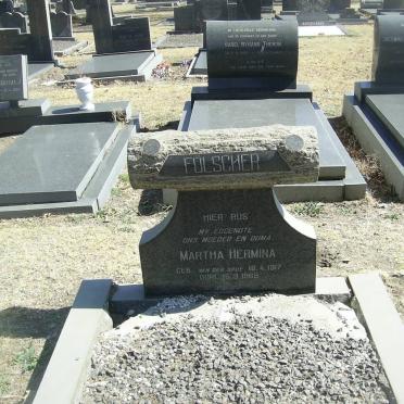 FOLSCHER Martha Hermina nee VAN DER SPUY 1917-1969