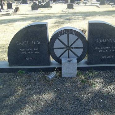 FOURIE Carel D.W. 1889-1969 &amp; Johanna A. BRUWER 1889-1977