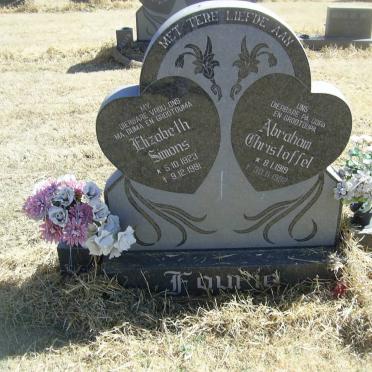 FOURIE Abraham Christoffel 1919-1992 &amp; Elizabeth Simons 1923-1991