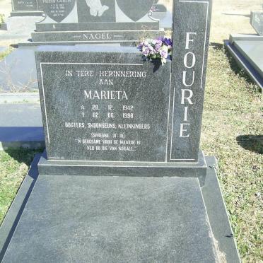 FOURIE Marieta 1942-1998