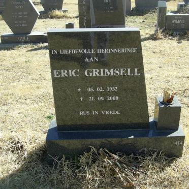 GRIMSELL Eric 1932-2000